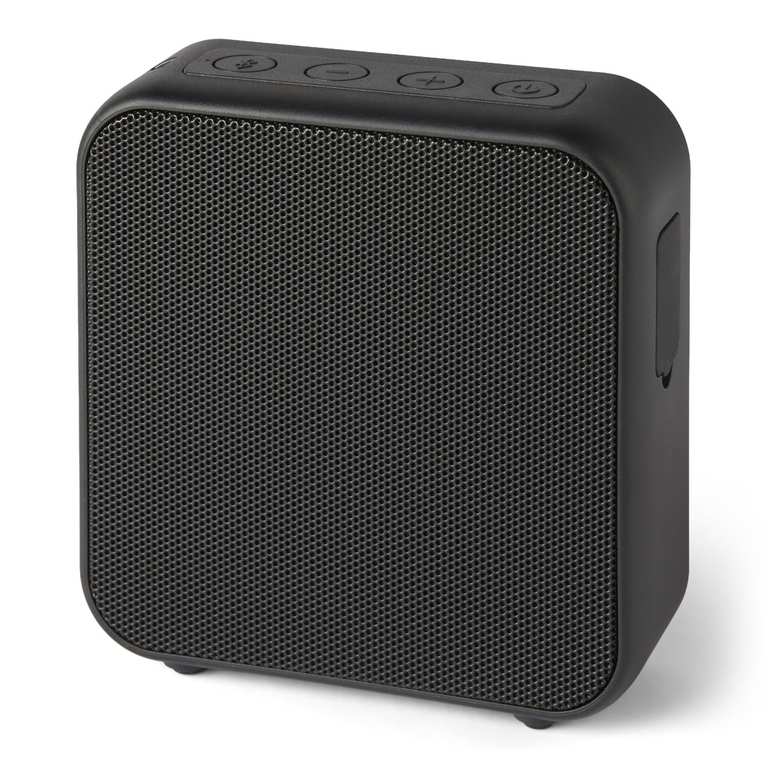 Amazon Basics Portable Wireless Bluetooth 5.3 Speaker, Compact, 6h Runtime, IPX5 Waterproof, Rechargeable, Enhanced Bass, Black