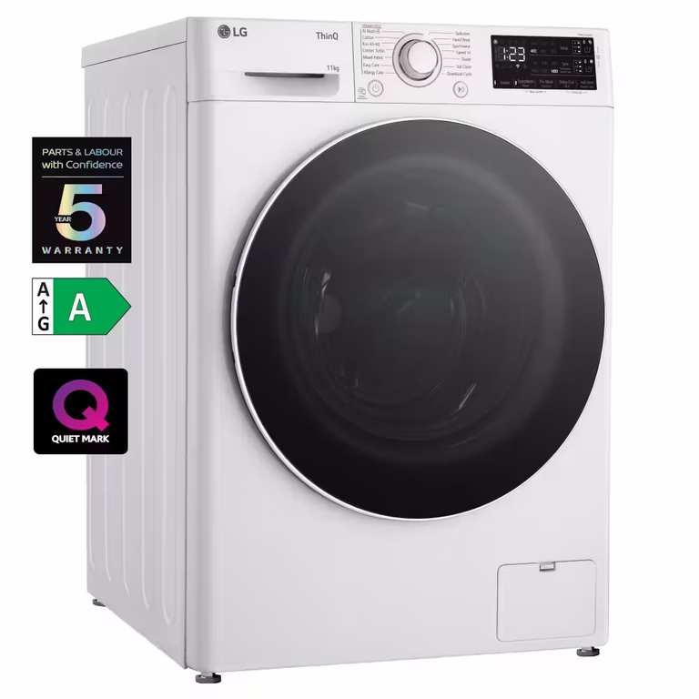 LG EZDispense 11Kg 1400rpm AI Direct Drive Steam Autodosing Turbo Wash Washing Machine F4Y511WWLA1 + 5 Year Warranty