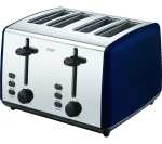 LOGIK L04TBU21 4-Slice Toaster - Blue & Silver Free collection