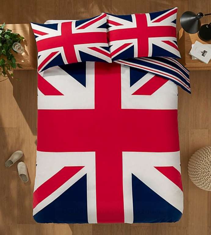 Union Jack Reversible Duvet Set, King Size - Free click and collect