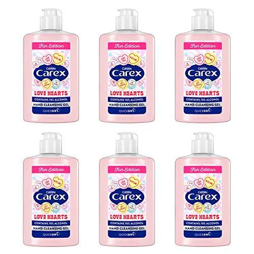 Carex Love Hearts Cleansing Hand Gel, 300ml Pack Of 6 £6.00/£5.70 S&S @Amazon