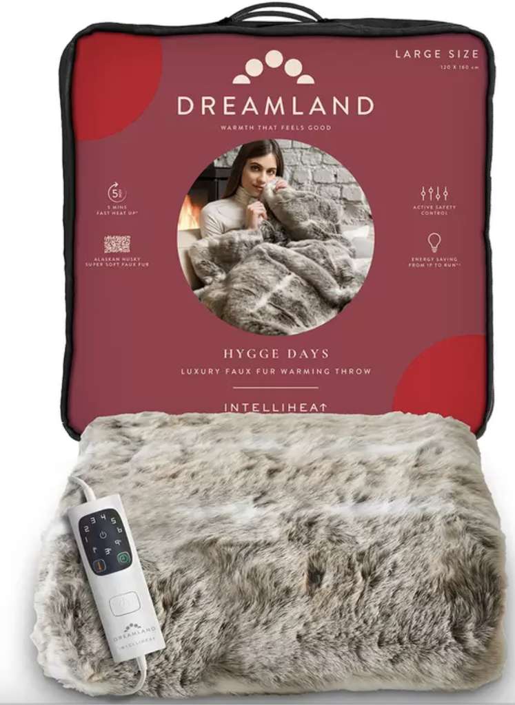 Dreamland Relaxwell Deluxe Faux Fur Throw | hotukdeals