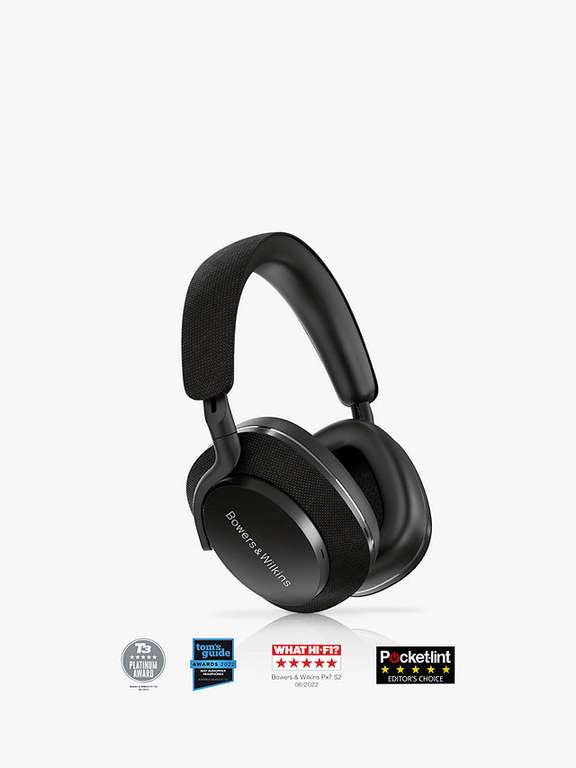 Bowers & Wilkins PX7 S2 Noise Cancelling Wireless Over Ear Headphones, Black - £299 delivered @ John Lewis & Partners