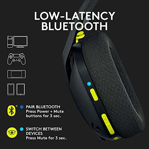 Logitech G435 LIGHTSPEED & Bluetooth Wireless Gaming Headset - £34.99 @ Amazon