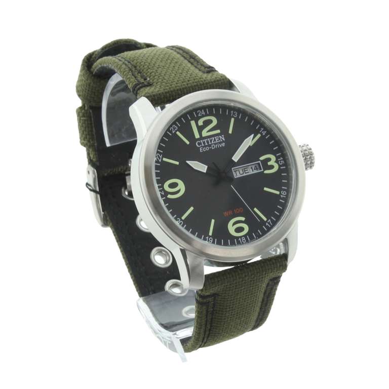 Citizen Men's Watch Eco Drive BM8470-11E Green Nylon - £76.50 Delivered With Code @ Hogies