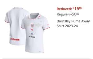 Barnsley FC Home (£25) and Away (£15) shirts