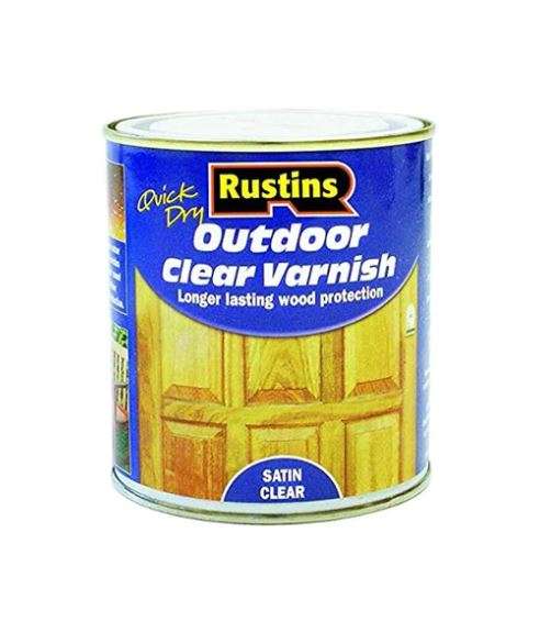 Rustins Outdoor Varnish Satin Clear 250ml - Free Click & Collect