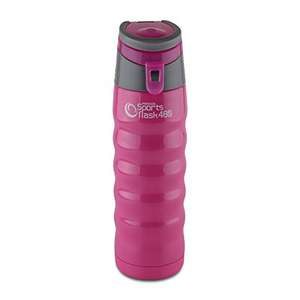Pioneer Stainless Steel Sports Flask, Double Wall Vacuum Insulated Drinks Bottle, 480ml, Pink £8.11 @ Amazon