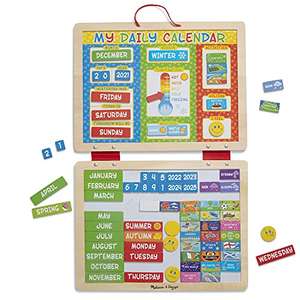 Melissa & Doug My First Wooden Daily Wooden Magnetic Calendar for Kids £15 on Prime