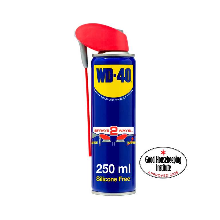 WD-40 Multi-Use Product Lubricant Spray, Smart Straw, Hinges & Locks, 250ml