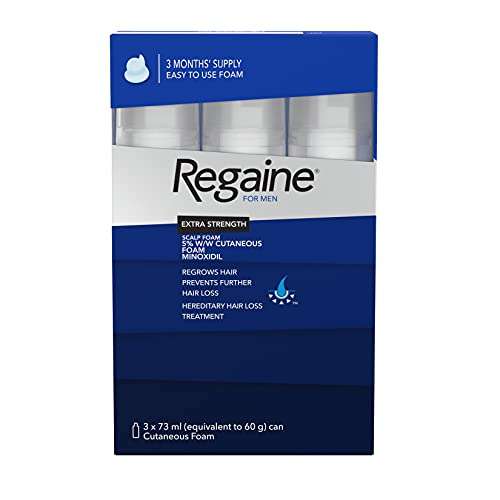 Regaine for Men Hair Loss & Hair Growth Scalp Foam Treatment with Minoxidil, 3 Month Supply - £45.71 (£41.14 or less Sub & Save) @ Amazon