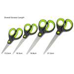 Rapesco 1576 Soft Grip Handle Scissors - Set of 4 (Black/Green) £5.69 @ Amazon