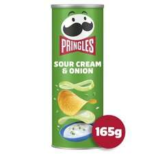 Pringles 165g Tubes - e.g Sour Cream & Onion £1.50 (Clubcard Price) @ Tesco