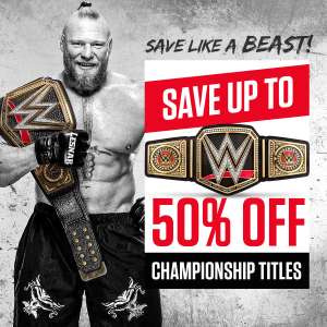 Up to 50% off Championship Title Replica Belts - WWE Euroshop