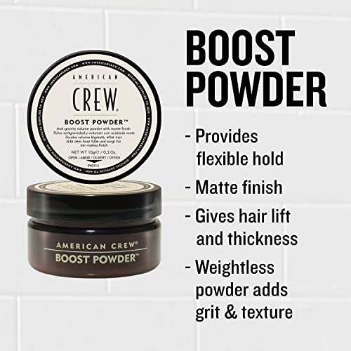 American Crew Volume Boost Hair Powder, Gifts For Men, Adds Thickness & Lift (1 x 10g) Matte Finish, £7.99 at Amazon