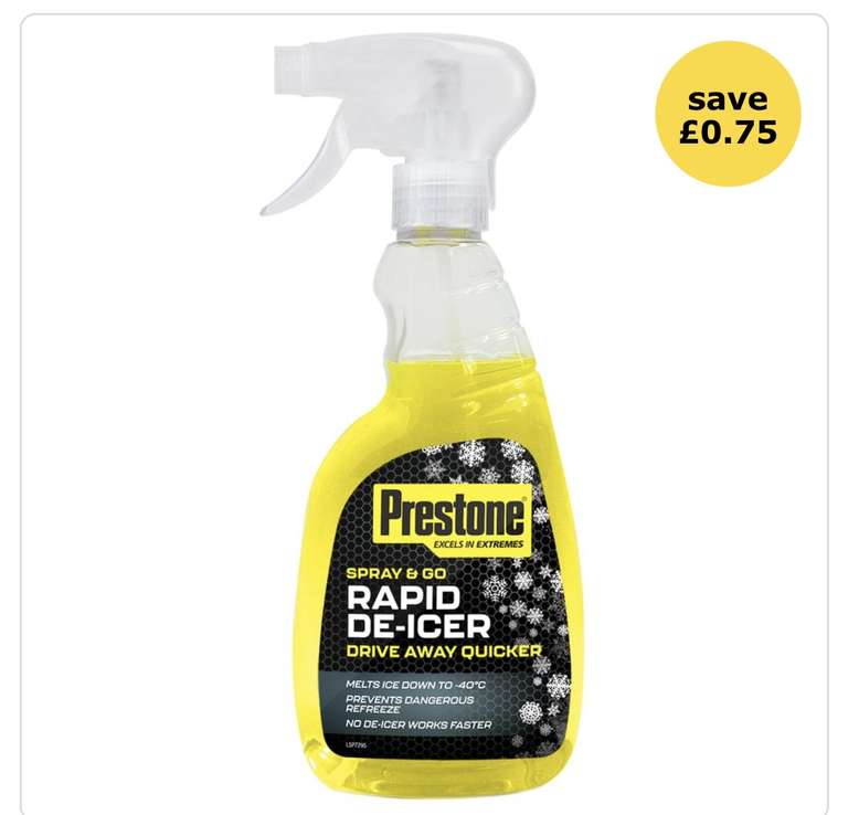 Prestone Trigger De-Icer 500ML - 75p + free click & collect at limited stores @ Wilko
