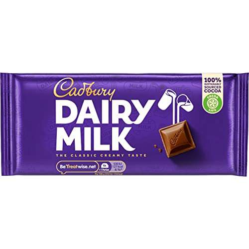 Cadbury Dairy Milk Chocolate 95g bar £1.07 / £1.02 via sub and save @ Amazon