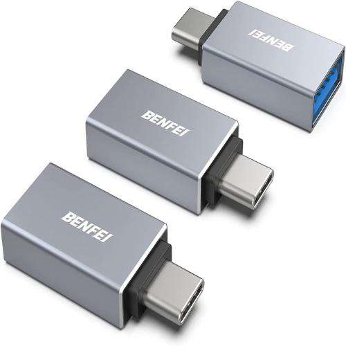 Benfei USB C to USB A 3.0 Adapter - Pack of 3 (discount at checkout)