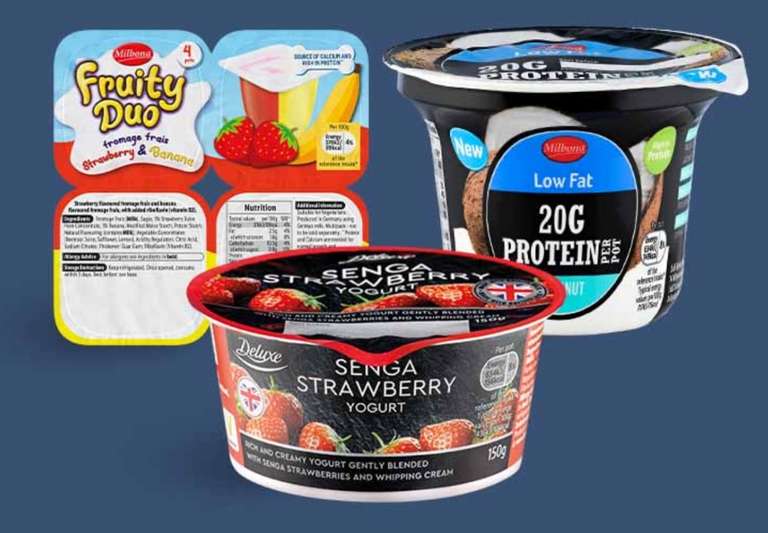One free item from Milbona & Deluxe Flavoured Yogurt range