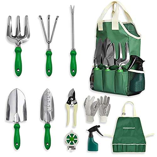 GardenHOME 11Pcs Hand Tool Set Equipment with Tote Bag Adjustable and Apron £15.99 Sold by Deals_Republic @ Amazon