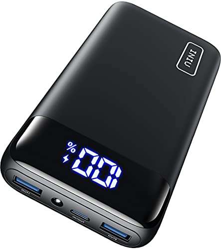 INIU 22.5W Fast Charging Power Bank, 20000mAh PD3.0 QC4.0 3A (USB C In/Out) with LED Display £20.39 with voucher @ Amazon