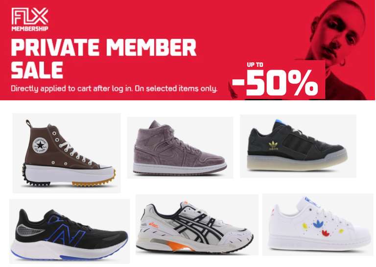 Up to 50% off For FLX club members + Free Standard Shipping @ Footlocker