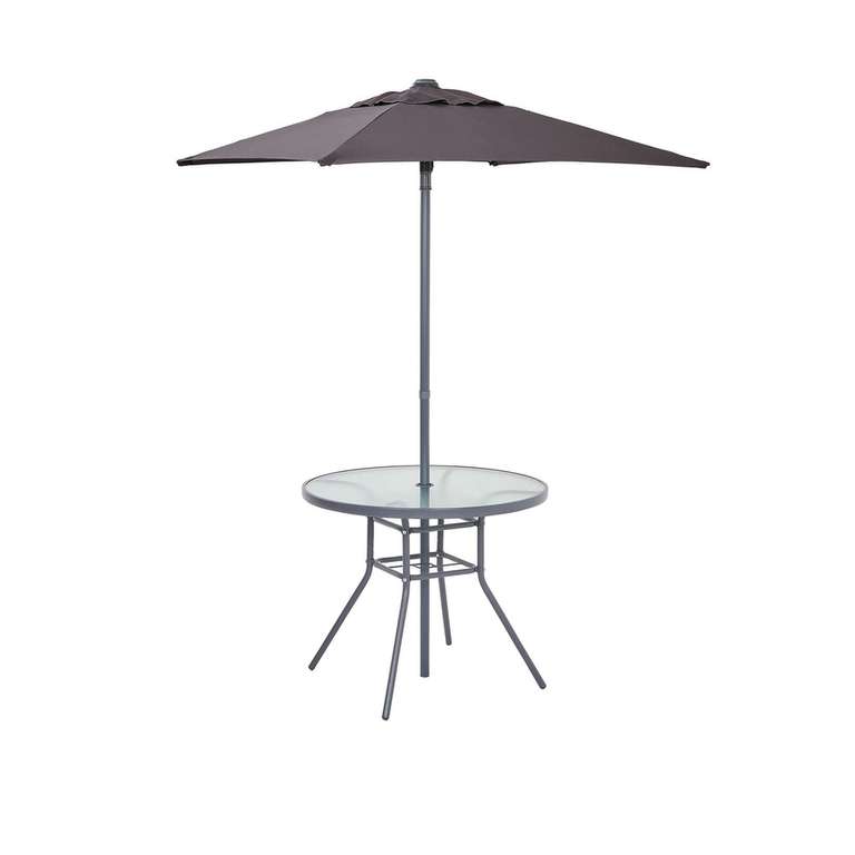 Andorra 4 Seater Garden Dining Set with Parasol (Possible Discount With Newsletter Signup)