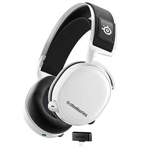SteelSeries Arctis 7+ Wireless Gaming Headset - Lossless 2.4 GHz - Sonar 7.1 Virtual Surround Sound - White