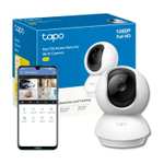 Tapo Pan/Tilt Smart Security Camera, Baby Monitor, Indoor CCTV, 360° Rotational Views, 1080p, 2-Way Audio, Night Vision, SD Storage (TC70)