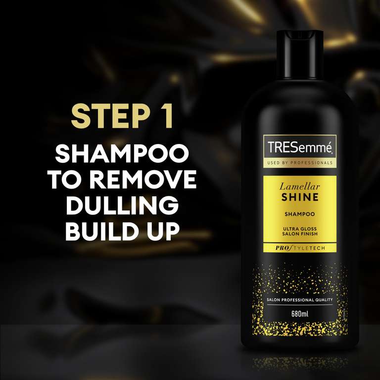 TRESemmé Lamellar Shine Shampoo, patented Lamellar Technology for an ultra-glossy salon finish 680ml (£3.09/£2.76 on S&S)