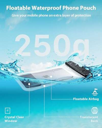 YOSH IPX8 Floatable Waterproof Phone Case with code Sold by YOSHTech-UK FBA