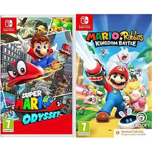 Super Mario Odyssey (Nintendo Switch) + Mario+Rabbids Kingdom Battle (Code in Box) (Nintendo Switch) - £41.95 @ Amazon