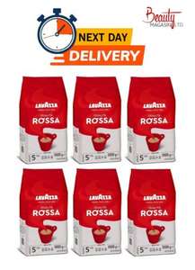 6 x 1kg Lavazza Qualita Rossa Coffee Beans (£10.67 / kg) - Sold by Beautymagasin (UK Mainland)