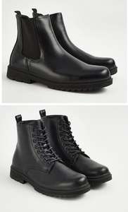 Men’s Black Chelsea or Lace Up Boots £13.50 with George rewards redemption + free click & collect