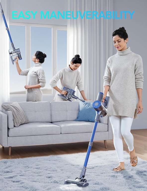 Greenote GSC45 Cordless Stick Vacuum Cleaner 180W Brushless Motor, 30 Mins Runtime with checkout discount - Sold by GreenoteStore / FBA