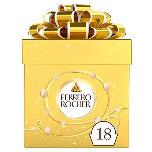 Ferrero Rocher Pralines, Chocolate Christmas Present Gift Box, Pack of 18 (225g) £5.50 (dispatch within 1 to 2 months) @ Amazon