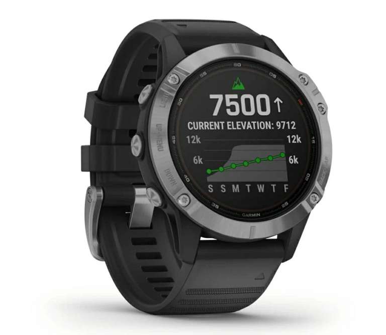 Garmin Fenix 6 Solar GPS Smart Watch – Silver/Black for £449 with Free C&C @ Argos