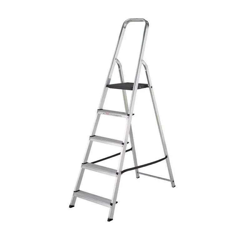Werner 5 Tread High Handrail Step Ladder - 10 year guarantee - Free Click & Collect