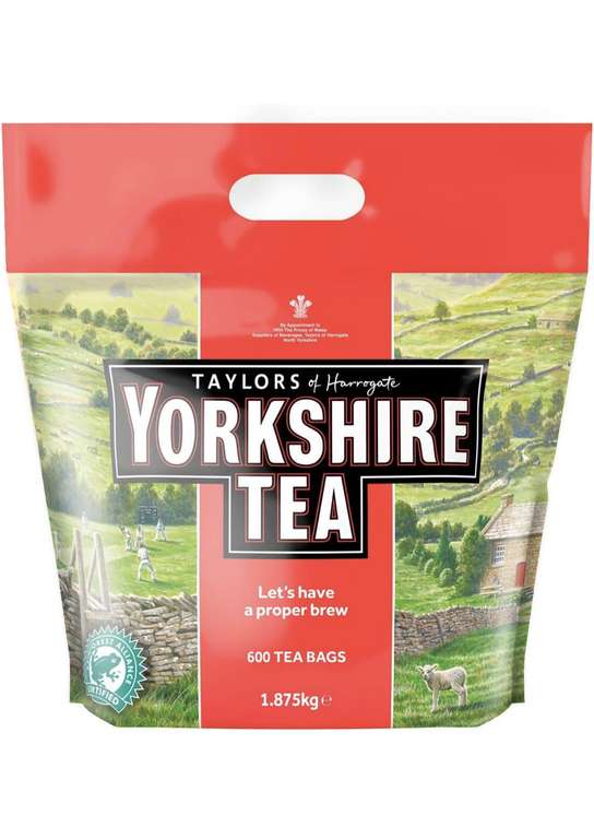Yorkshire Tea Bags 1.875 Kg (600 tea bags) £12.36 S&S