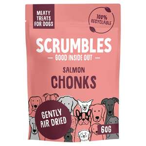 Scrumbles Salmon/Chicken Chonks Meaty Dog Treats 60g 100% cashback via Greenjinn App