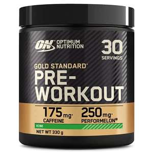 ON Gold Standard Pre Workout Powder, Energy Drink with Creatine Monohydrate, Beta Alanine, Kiwi Flavour (Prime Exclusive)