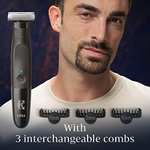 King C. Gillette Style Master, Beard Trimmer, Stubble Trimmer & Electric Shaver with One 4D Blade, Includes 3 Comb Attachments