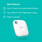 Tile Mate (2022) Bluetooth Item Finder White - Prime Exclusive - Sold by Amazon EU