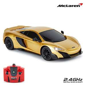 CMJ RC Cars McLaren 675LT Officially Licensed Remote Control Car 1:24 Scale Working Lights 2.4Ghz Gold