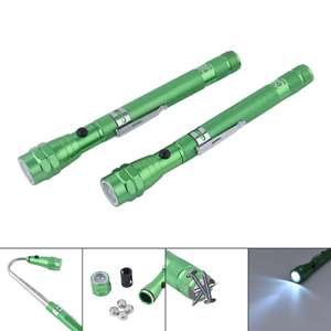 2 Piece Set - 360 Degree Flexible Head 3 LED Magnetic Flashlight - Green or Red for £6.99 delivered @ tjc.co.uk