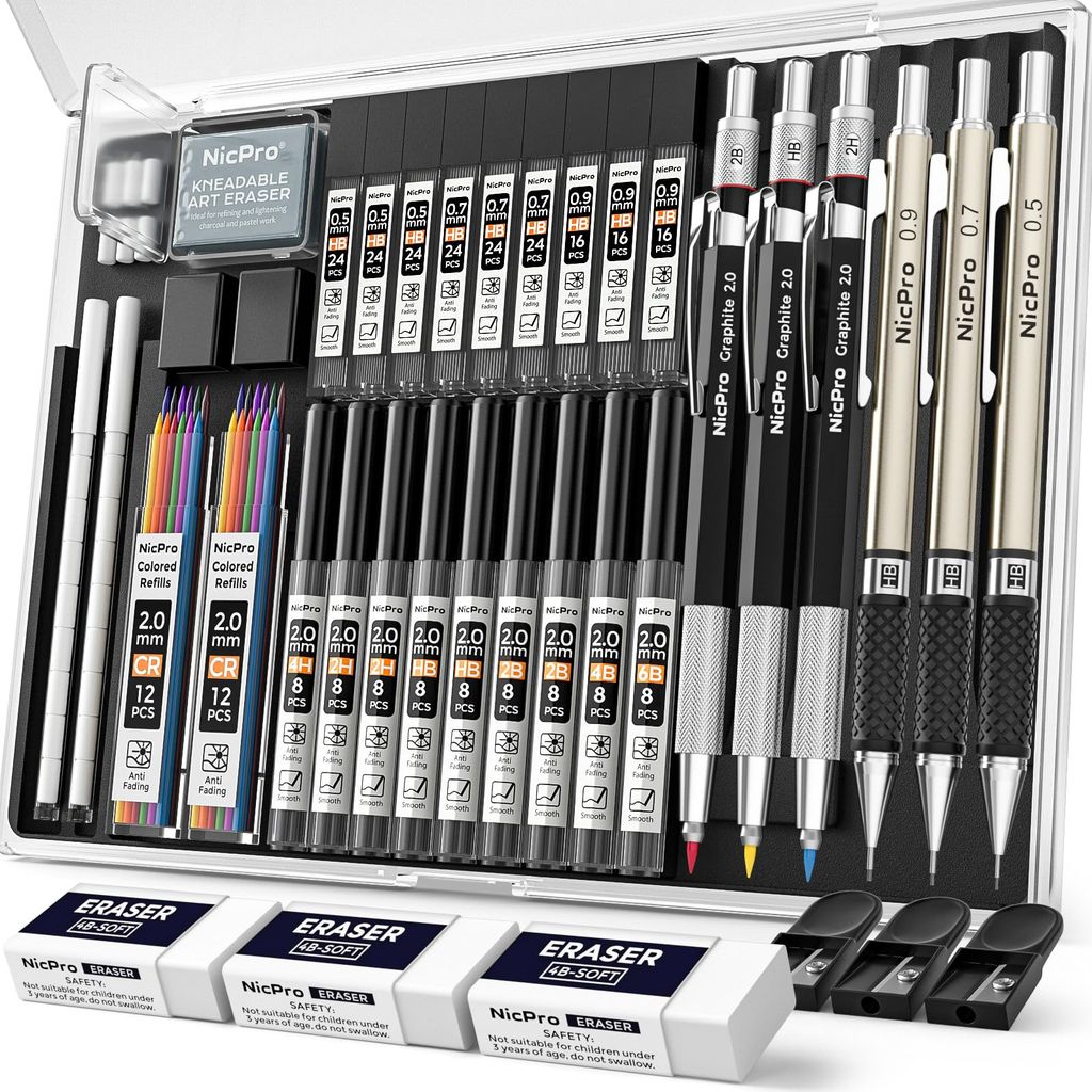 Nicpro 35PCS Art Mechanical Pencil Set (£12.10 S&S) - Sold by NicproShop EU / FBA