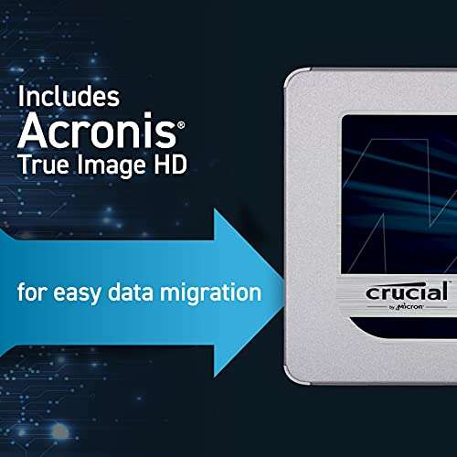 Crucial MX500 500GB 3D NAND SATA 2.5 Inch Internal SSD - Up to 560MB/s - CT500MX500SSD1 - £29.14 @ Amazon