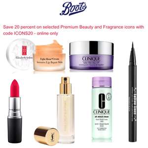 20% Off on selected Premium Beauty and Fragrance with code (online only) + Free Click & Collect over £15 (otherwise £1.50) - @ Boots