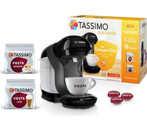 Tassimo by Bosch Style TAS1102GB2 Coffee Machine with Costa Americano & Latte Starter Bundle (18 pods) w/ code (free c+c)