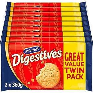 McVitie's Original Digestive Biscuit 360g, pack of 2 x 18 (36 packs) - Amazon Prime only